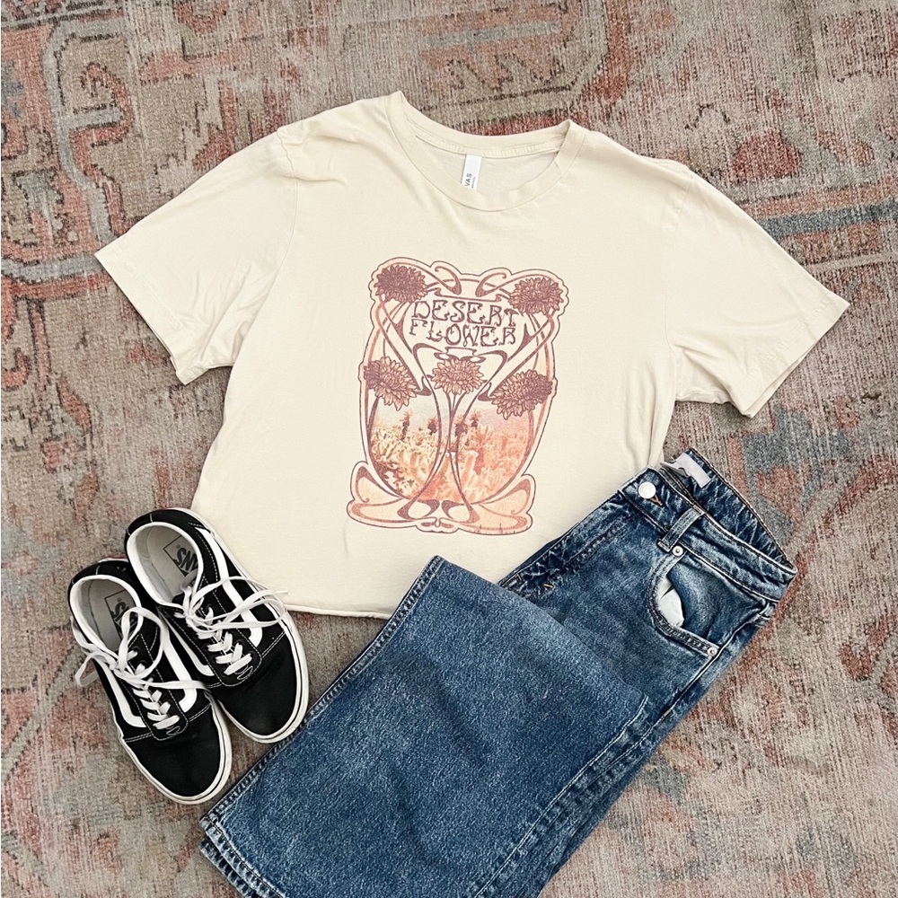 Bella Canvas Desert Flower Tee - Cream